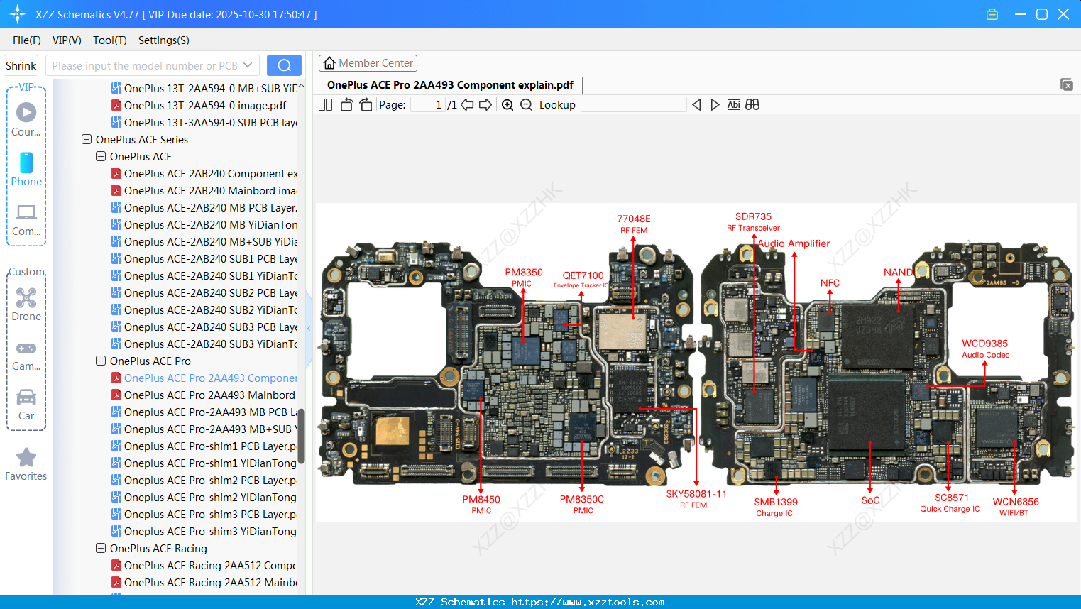 OnePlus ACE Pro 2AA493 Component Explain